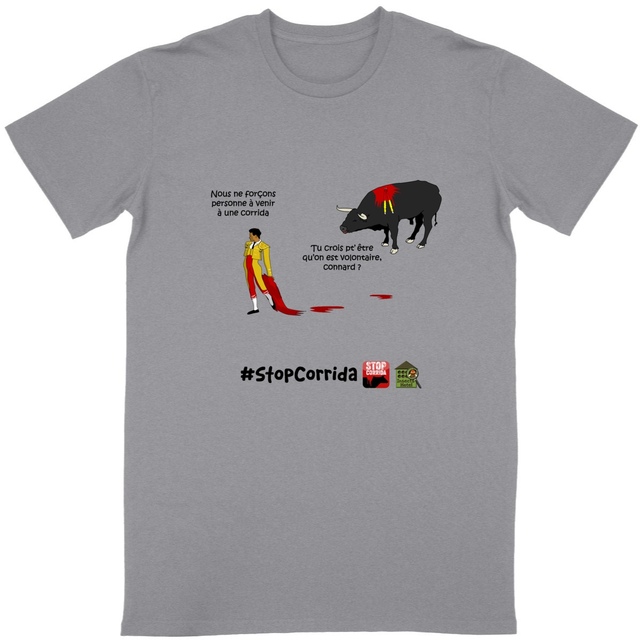 Image back T-shirt Unisexe - #StopCorrida