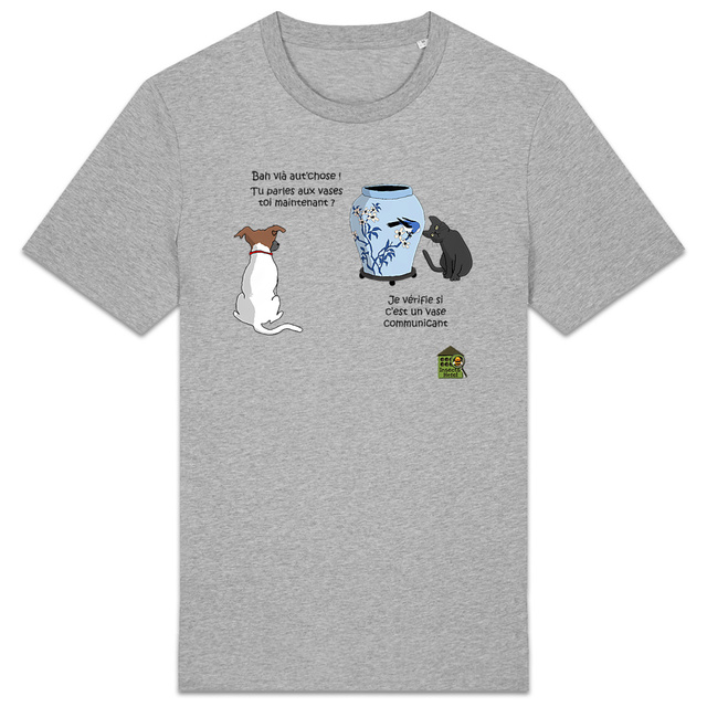 Image back T-shirt épais (clair) - femme ou homme - "Vase communicant"