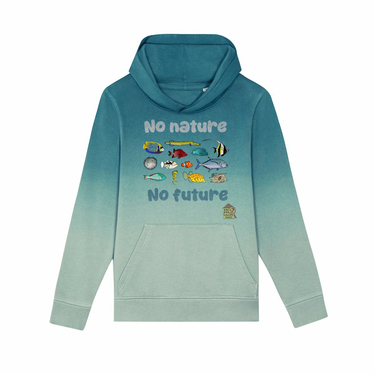 Image back Sweat à capuche Enfant Dip Dye - "No nature, no future"