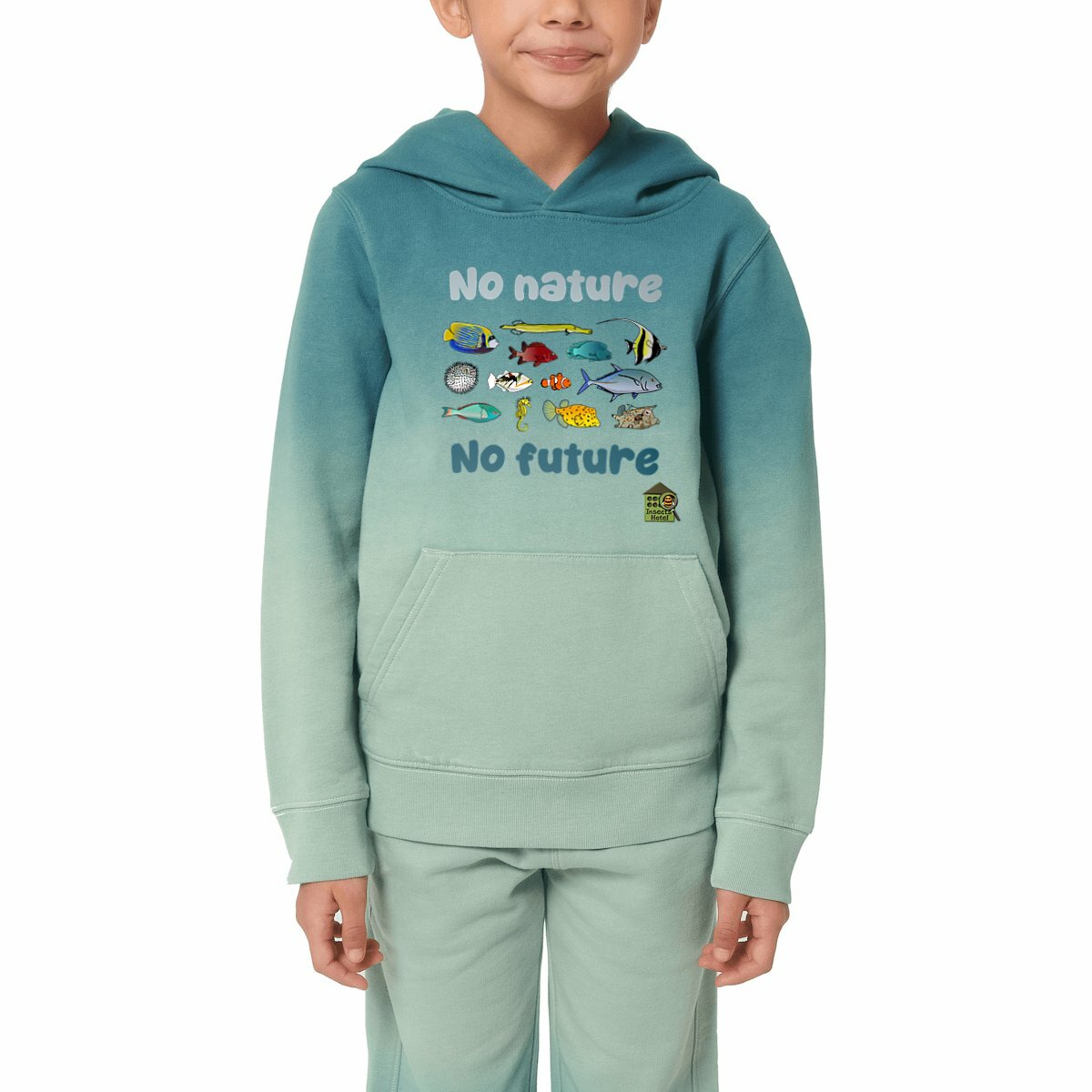 Image du produit Sweat à capuche Enfant Dip Dye - "No nature, no future"
