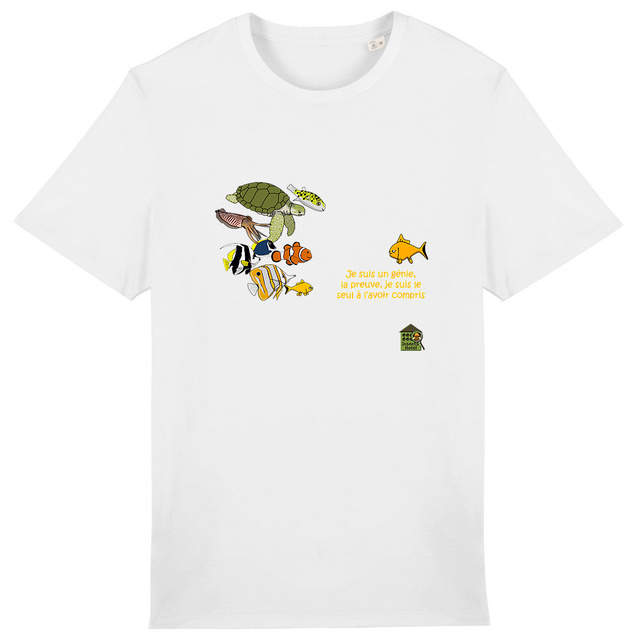 Image back T-shirt - femme ou homme - "Génie"
