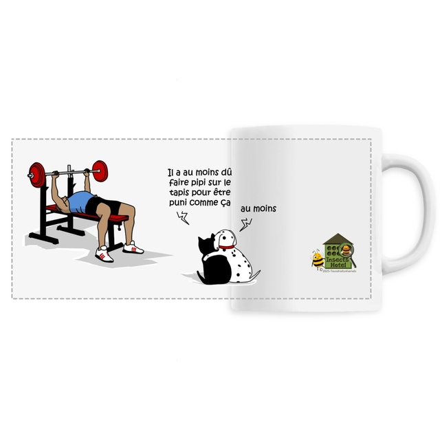 Image front Mug céramique - "Chien et chat de sportif"