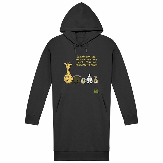 Image back Robe Sweat - femme - "Terre happy"