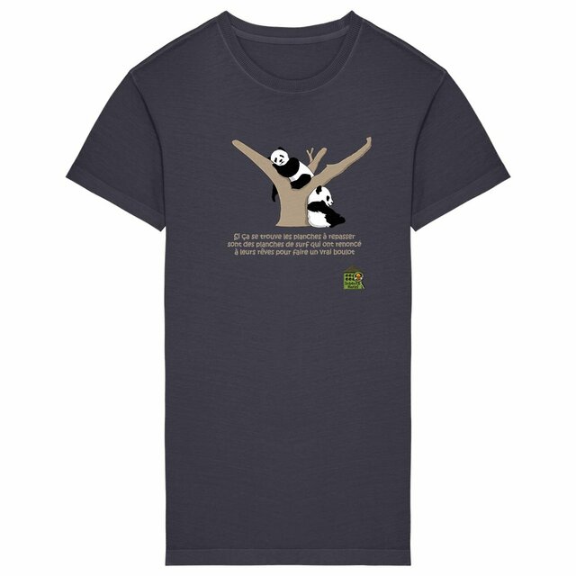 Image back Robe T-shirt - femme - "Pandas philosophes"