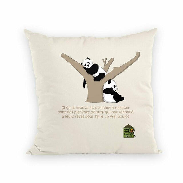 Image back Coussin 100% coton (40 X 40 cm) - "Planche de surf"