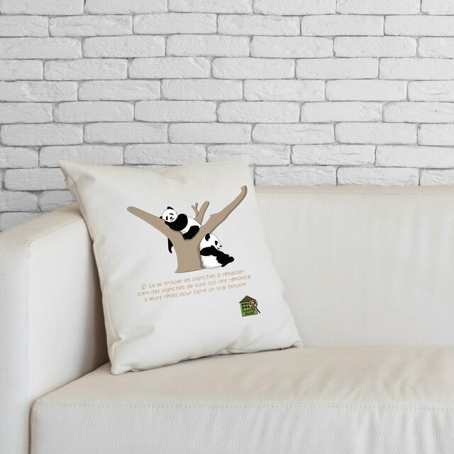 Image front Coussin 100% coton (40 X 40 cm) - "Planche de surf"