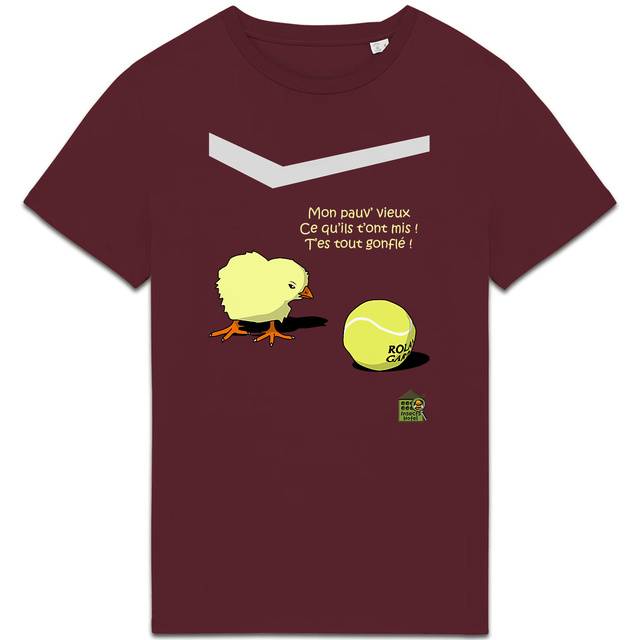 Image back T-shirt épais - Homme ou femme - Poussin tennis