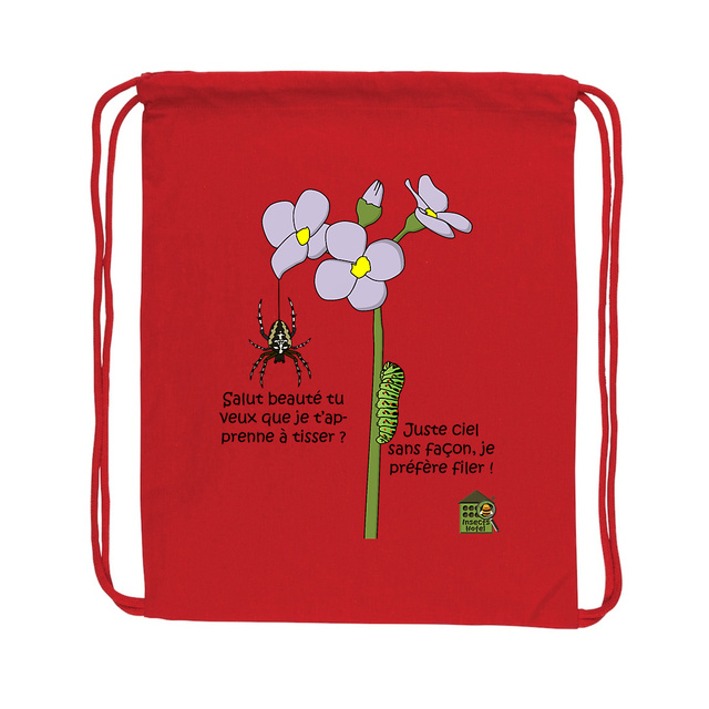 Image back Sac à dos à cordelettes - "Tisseuse ou fileuse ?"