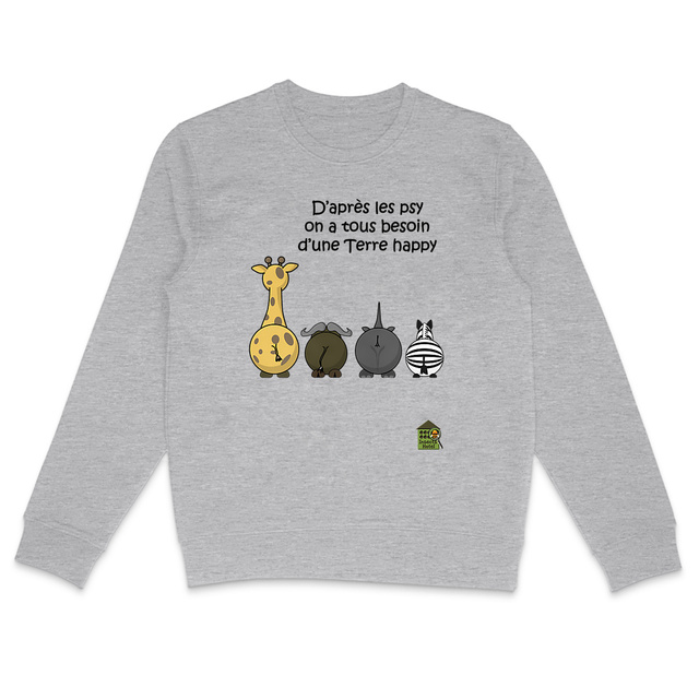 Image back Sweat léger - femme ou homme - "Terre happy"