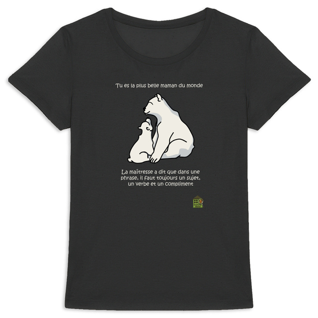 Image back T-shirt épais - femme - "Compliment" - (versions foncées)