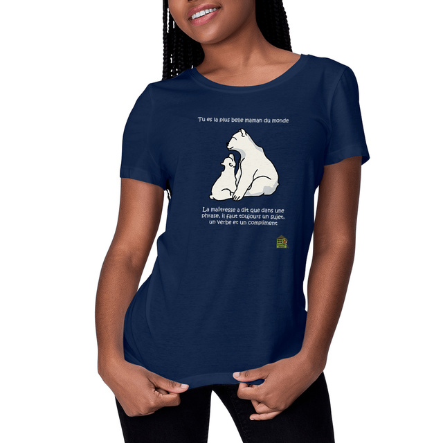 Image front T-shirt épais - femme - "Compliment" - (versions foncées)
