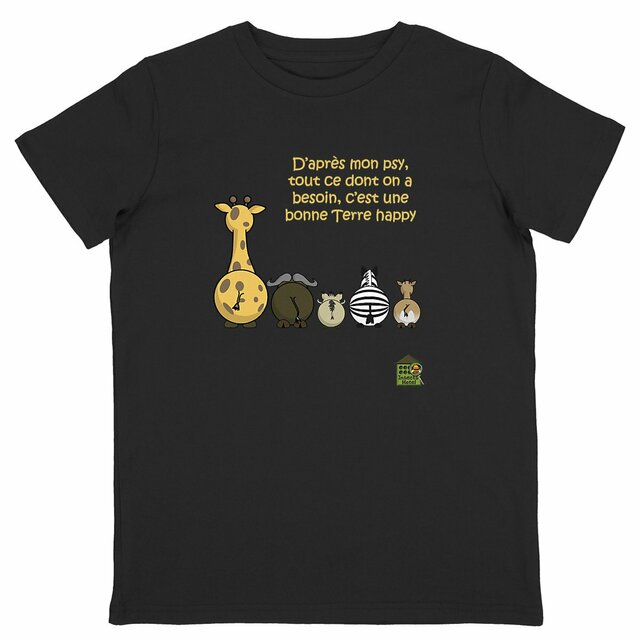 Image back T-shirt - Enfant - "Terre happy"