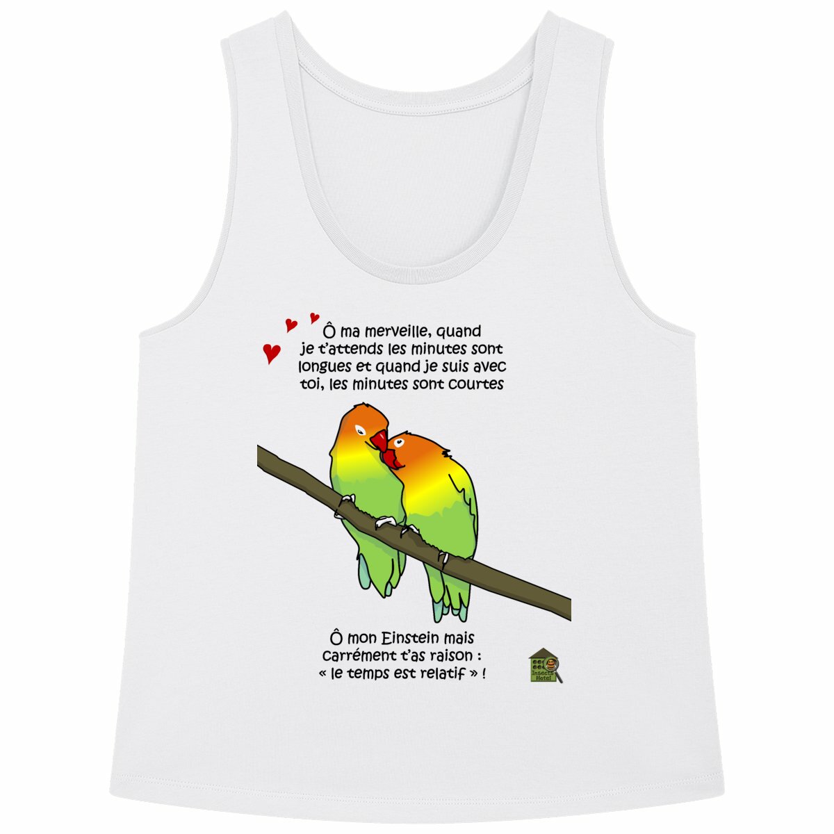 Image back Débardeur ample - femme - "Le temps est relatif"