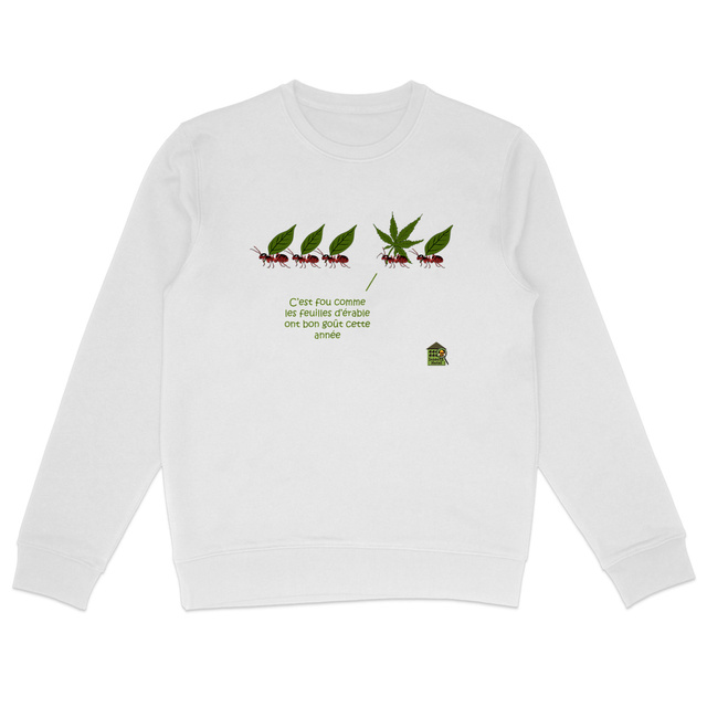 Image back Sweat-shirt léger - femme ou homme - "Feuille d'érable"