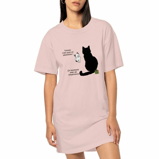 Image front Robe T-shirt - femme - "Le poids de l'expérience"