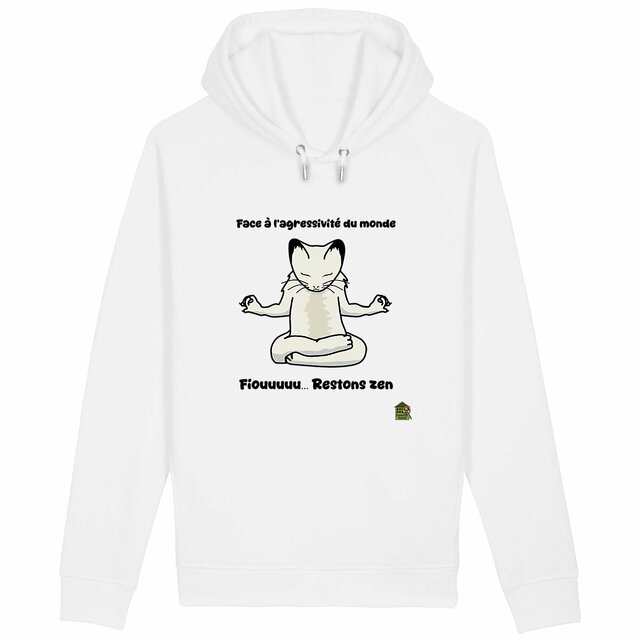 Image back Sweat à capuche avec poches latérales - "Restons zen"