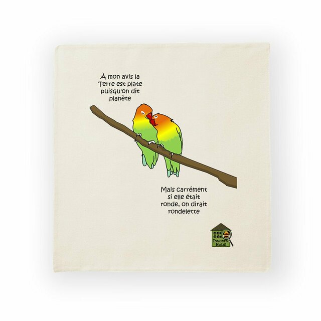 Image back Housse de coussin 100% coton (40 X 40 cm) - "Logique"