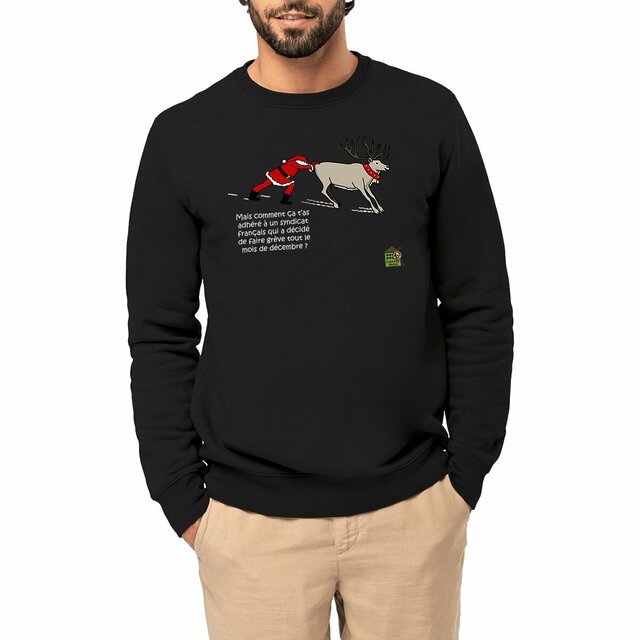 Image front Sweat-shirt chaud & épais - femme ou homme - "Pull de Noël"