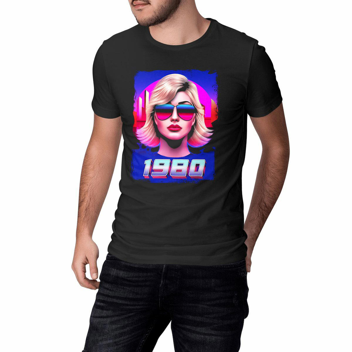 Image front 1980 - Heavyweight Unisex t-shirt Premium Plus