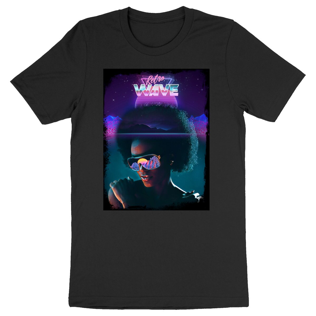 Image back RetroWave Grunge - Heavyweight Unisex t-shirt Premium Plus