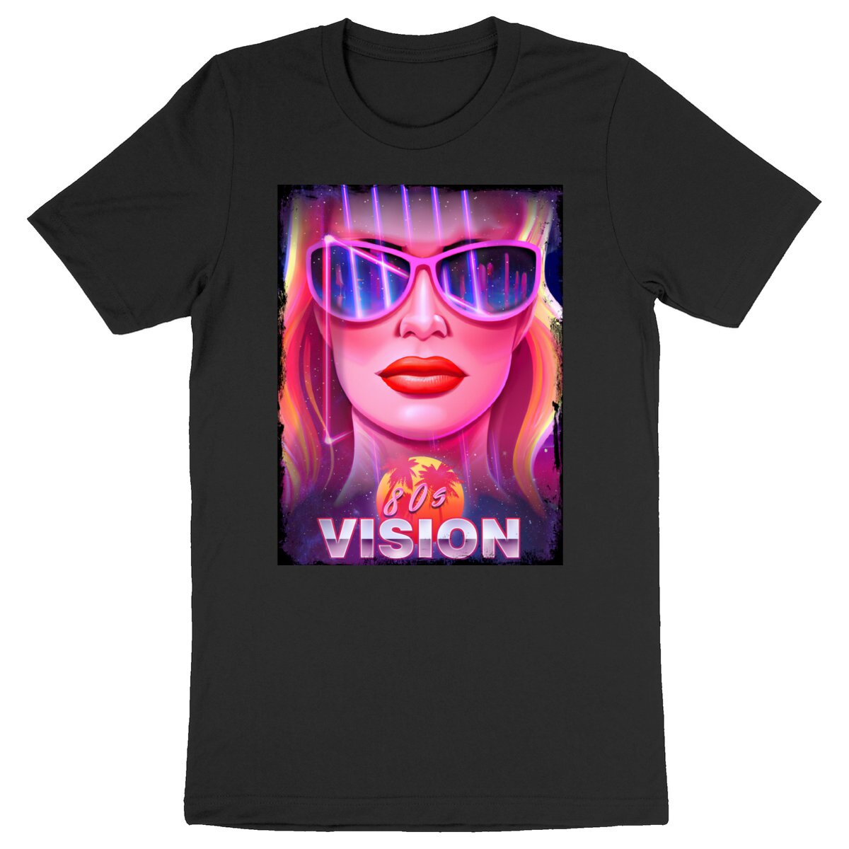 Image back 80's VISION - Heavyweight Unisex t-shirt Premium Plus