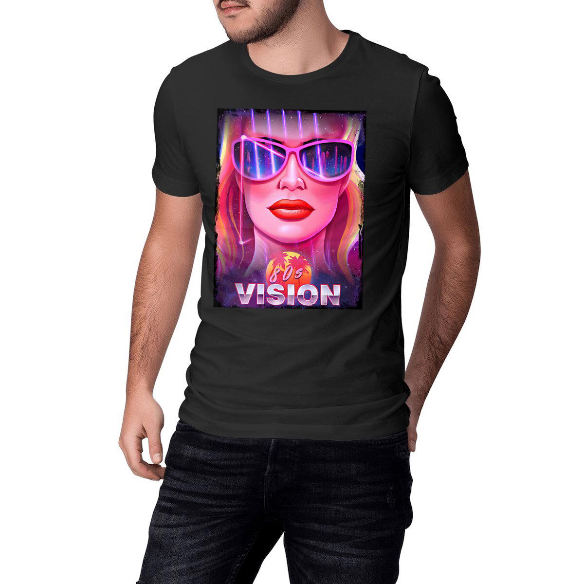 Image front 80's VISION - Heavyweight Unisex t-shirt Premium Plus