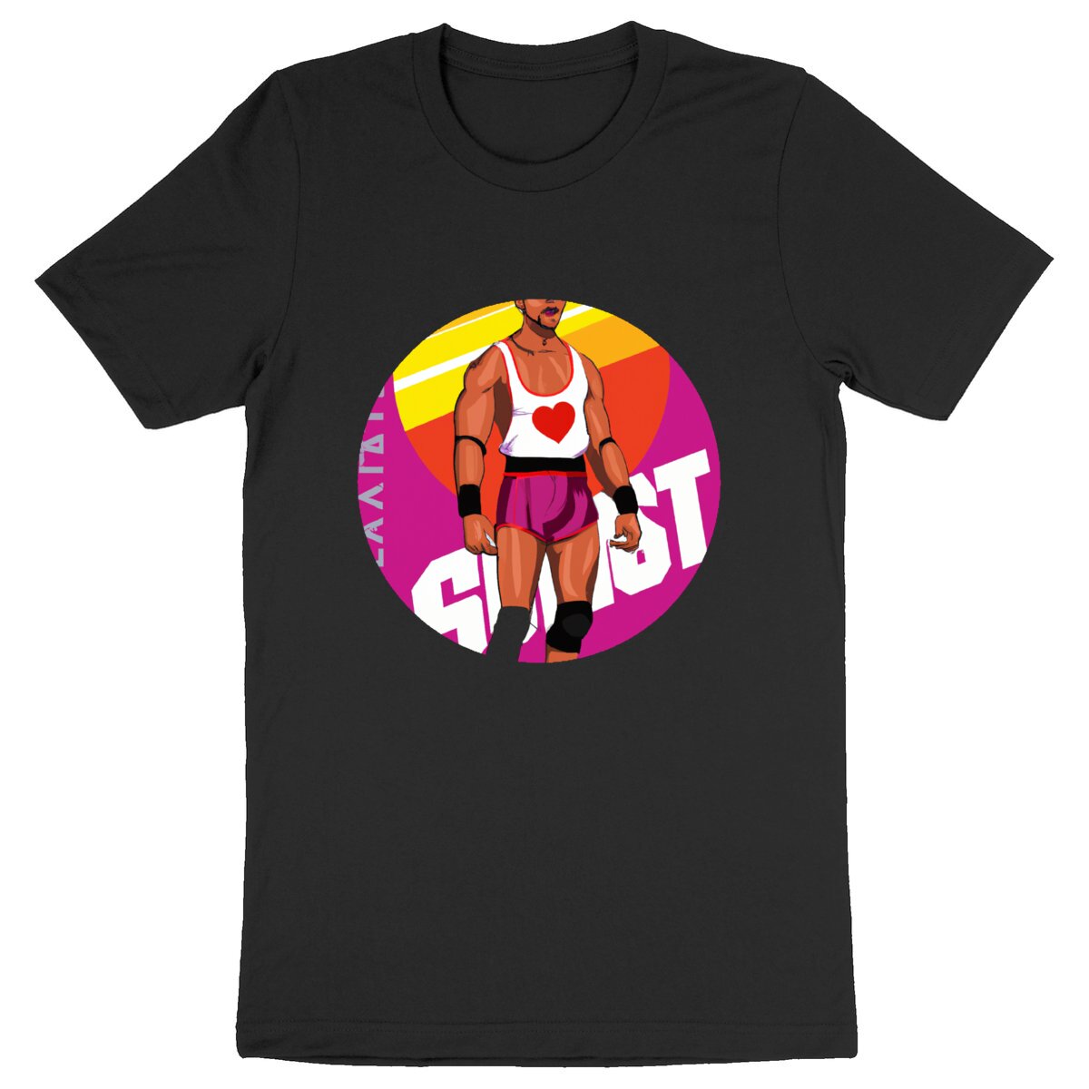 Image back GAY PRIDE heart - Heavyweight Unisex t-shirt Premium Plus