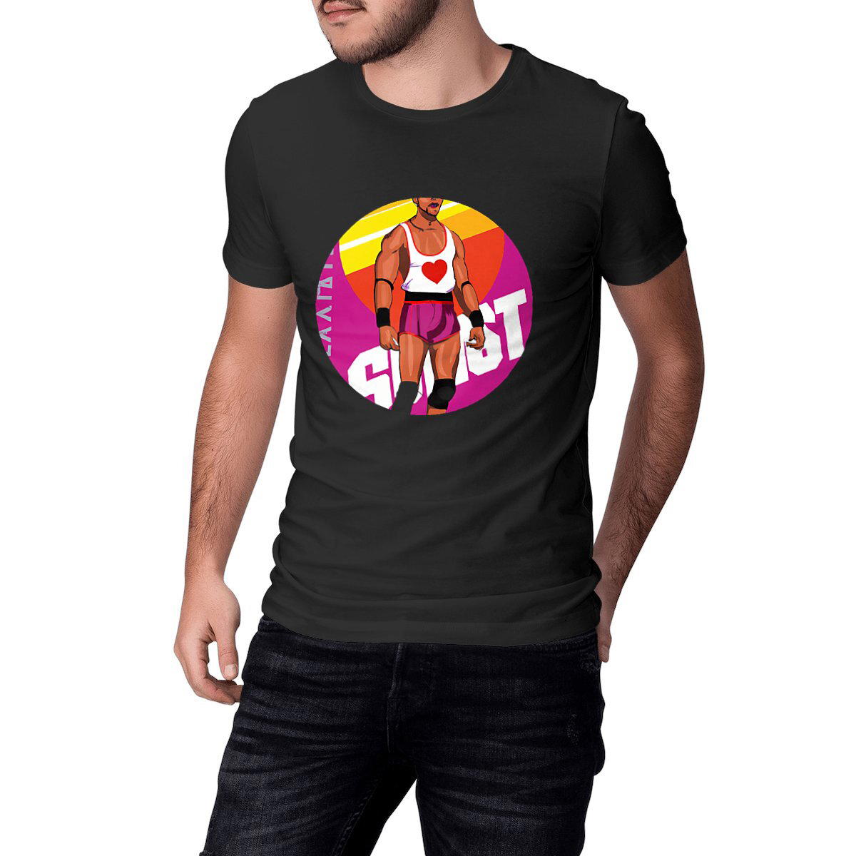 Image front GAY PRIDE heart - Heavyweight Unisex t-shirt Premium Plus