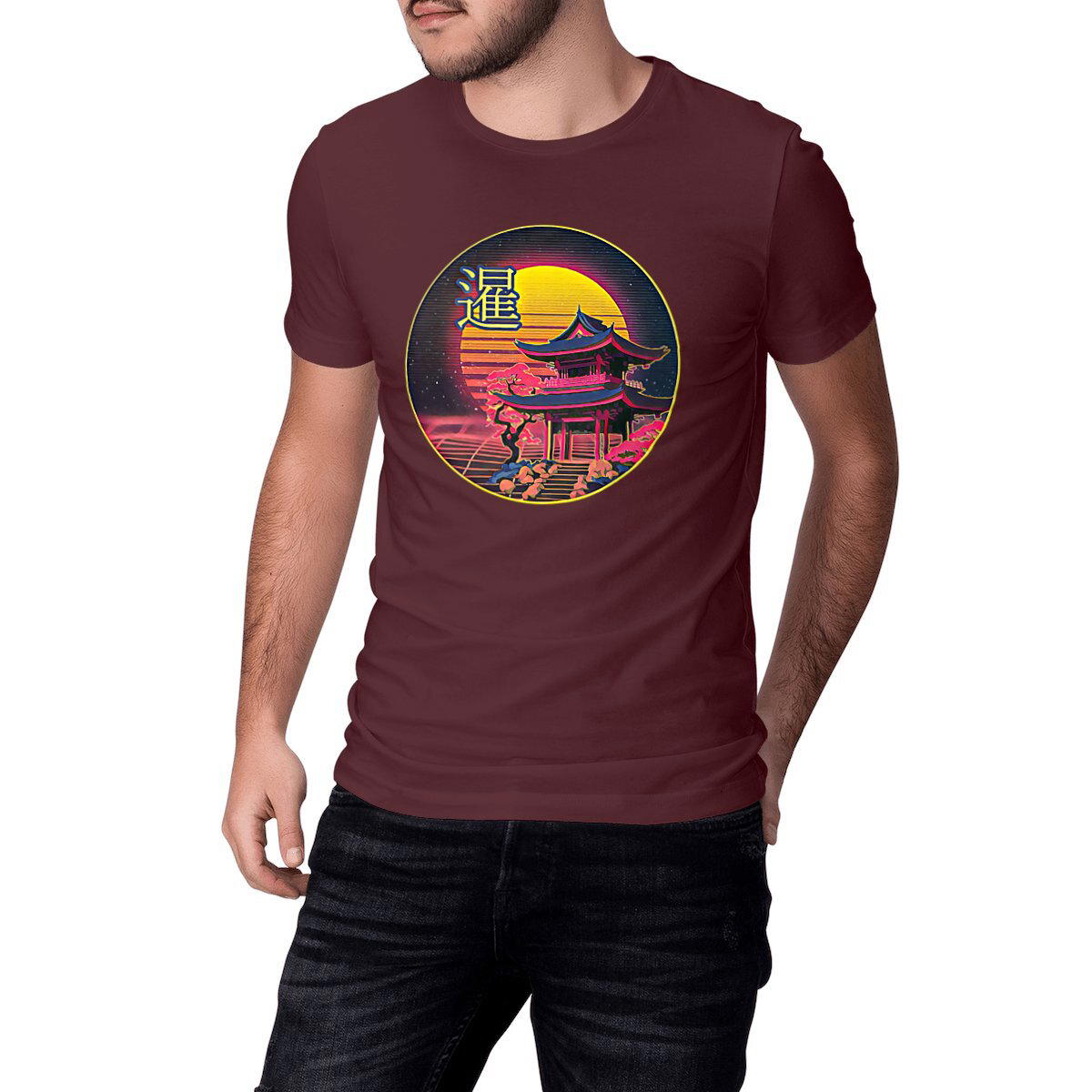 Image front PAGODA's Sunset - Heavyweight Unisex t-shirt Premium Plus