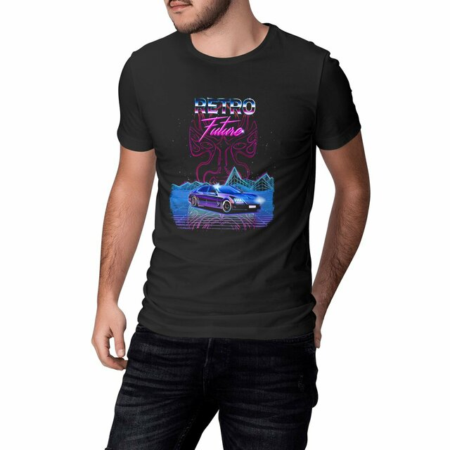 Image front RETRO/FUTURE - Heavyweight Unisex t-shirt Premium Plus