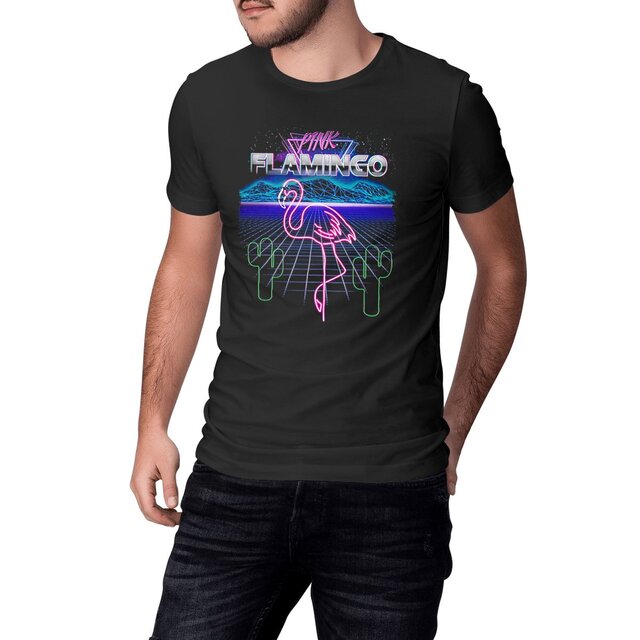 Image front PINK FLAMINGO - Heavyweight Unisex t-shirt Premium Plus