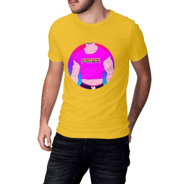 Image front just PRIDE heart - Heavyweight Unisex t-shirt Premium Plus