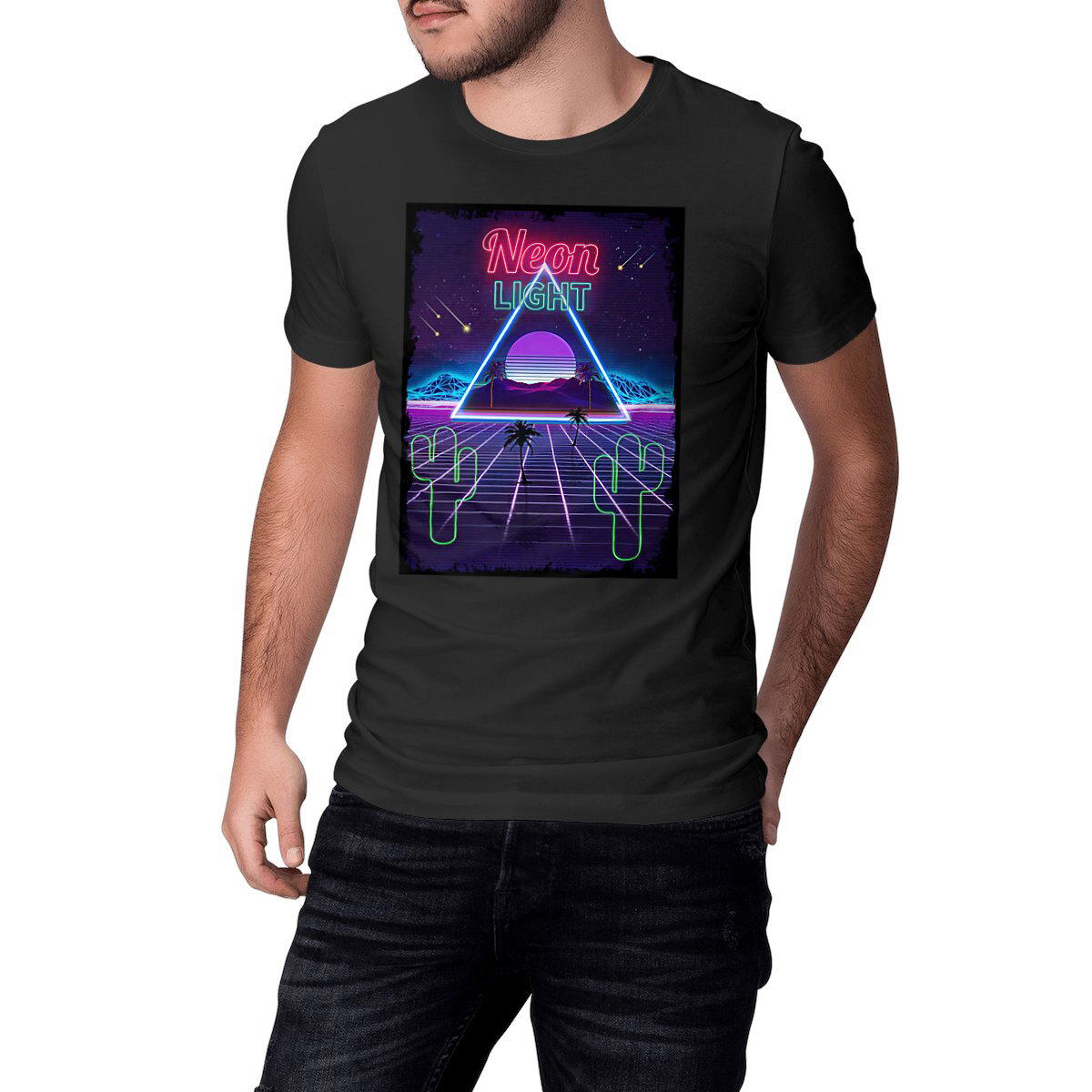 Image front neon LIGHT - Heavyweight Unisex t-shirt Premium Plus