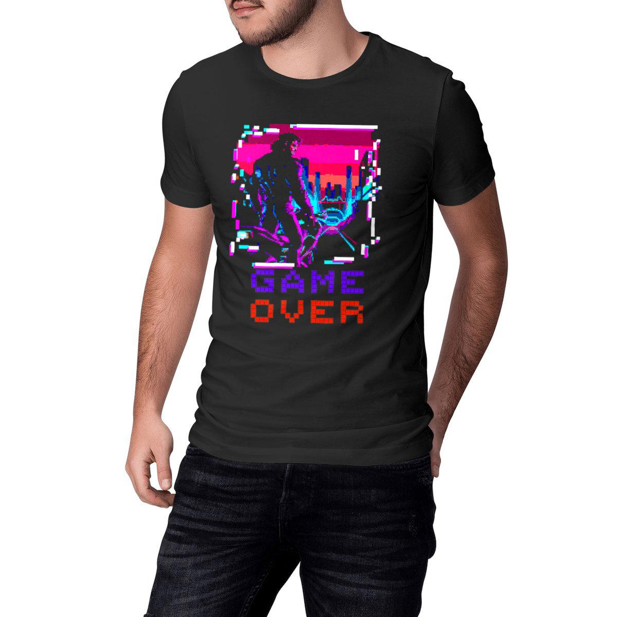 Image front GAME OVER 1 - Heavyweight Unisex t-shirt Premium Plus