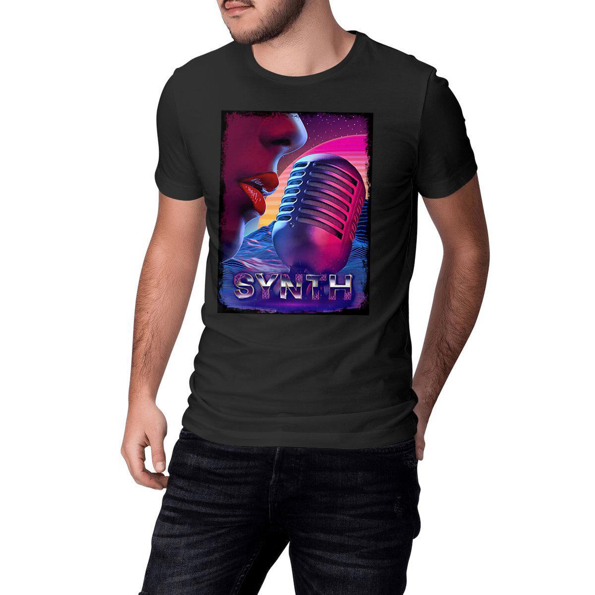 Image front SYNTH - Heavyweight Unisex t-shirt Premium Plus