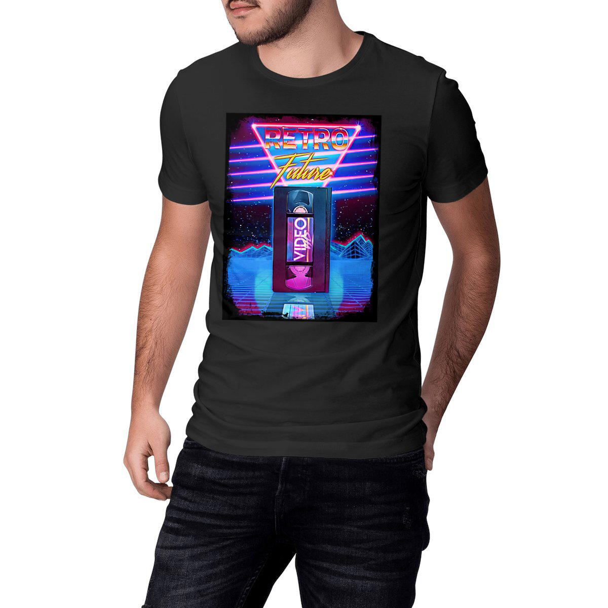 Image front RETRO FUTURE - Heavyweight Unisex t-shirt Premium Plus