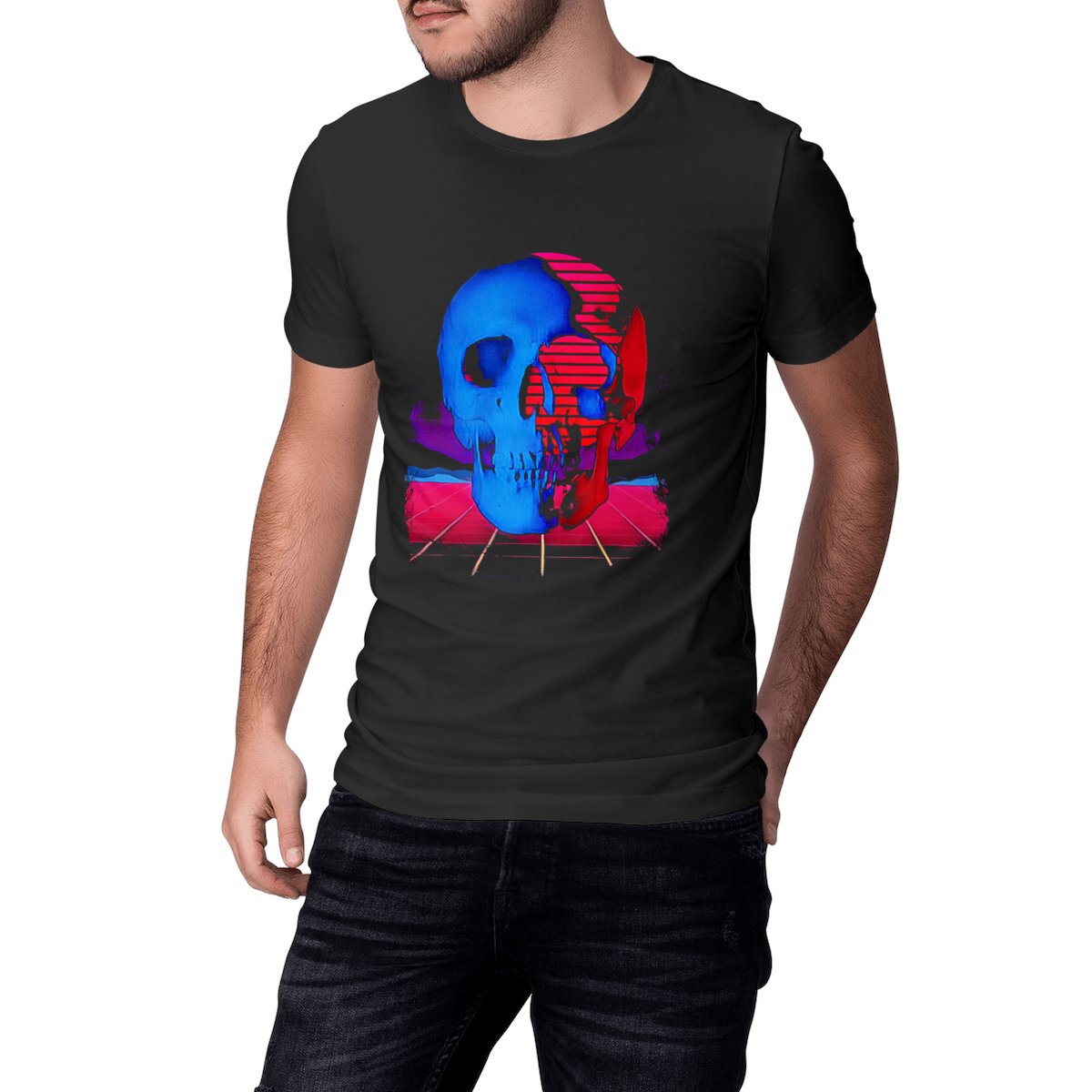 Image front RED SKULL -Heavyweight Unisex t-shirt Premium Plus