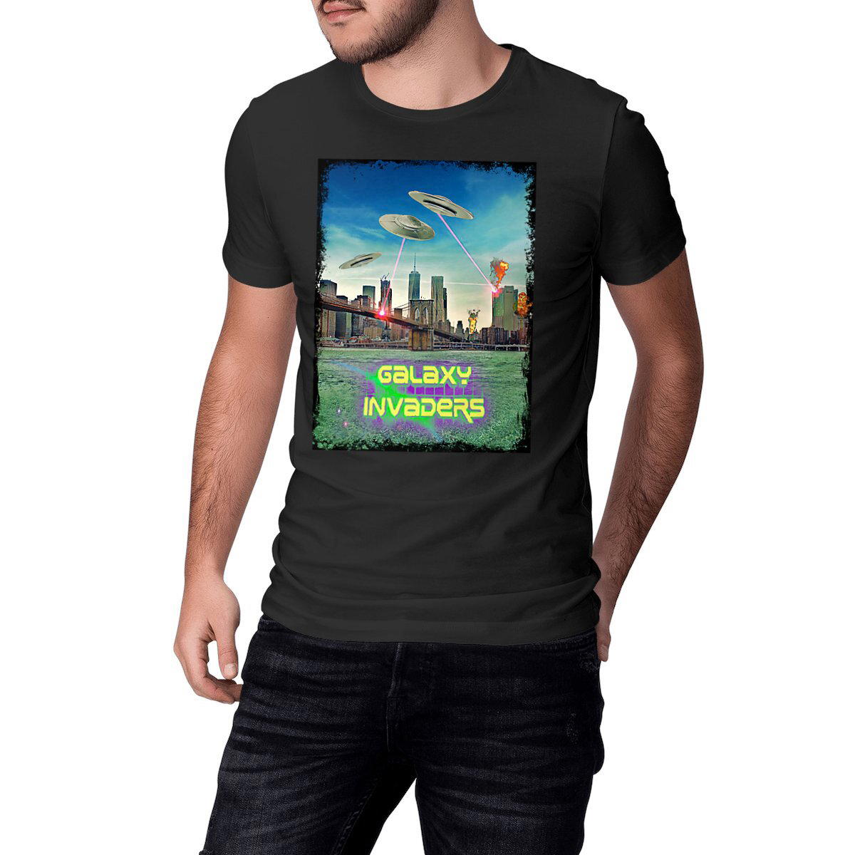 Image front GALAXY INVADERS - Heavyweight Unisex t-shirt Premium Plus
