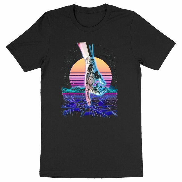Image back RETROWAVE - Heavyweight Unisex t-shirt Premium Plus