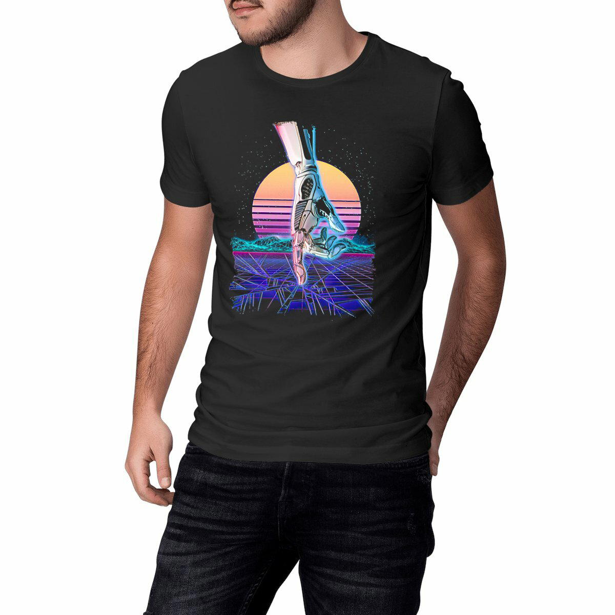 Image front RETROWAVE - Heavyweight Unisex t-shirt Premium Plus