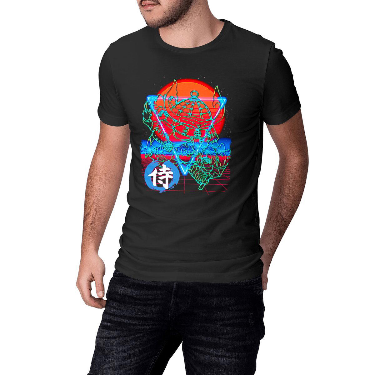 Image front ELECTRIC SAMURAI blue - Heavyweight Unisex t-shirt Premium Plus