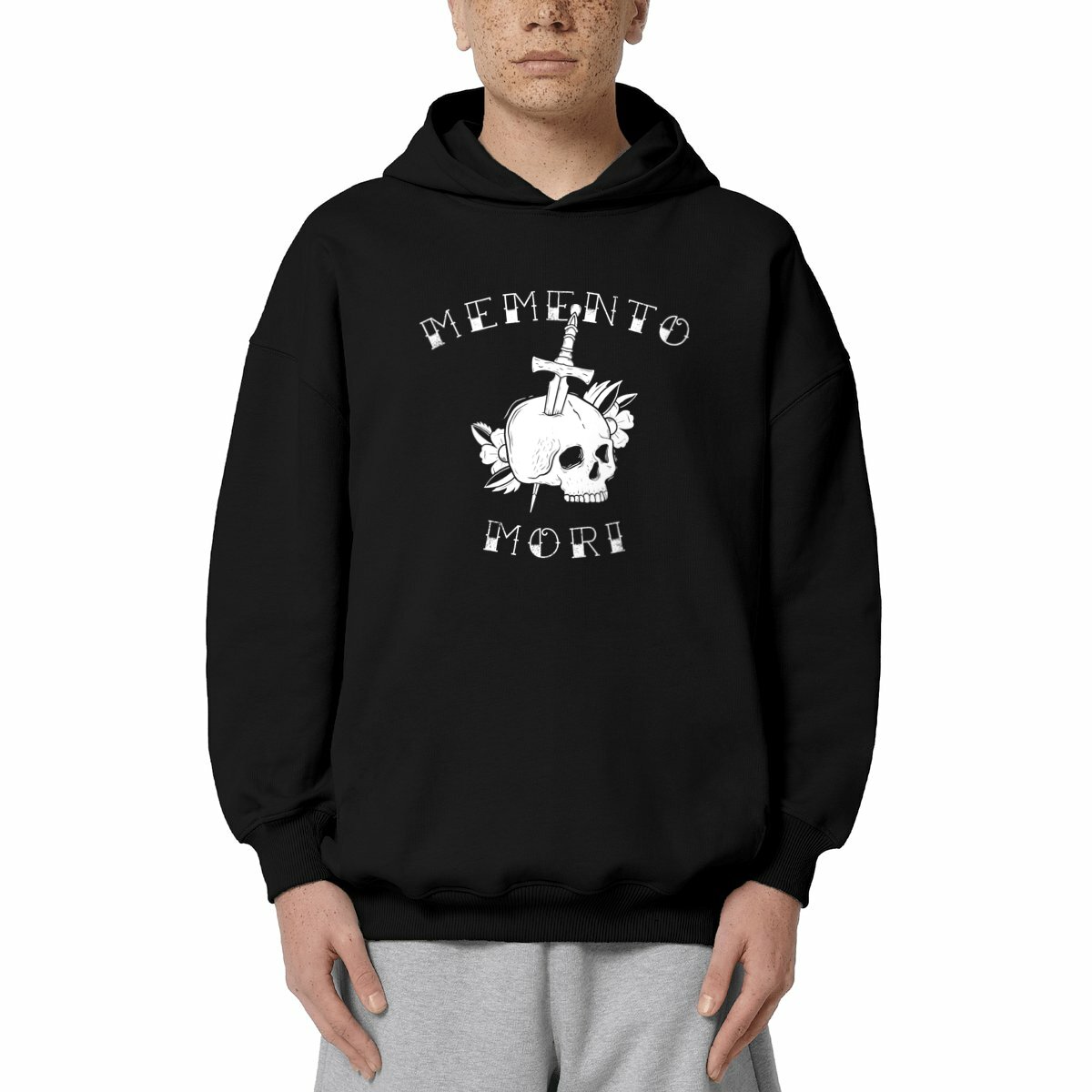 Memento Mori - Front Hit Unisex Oversized Hoodie