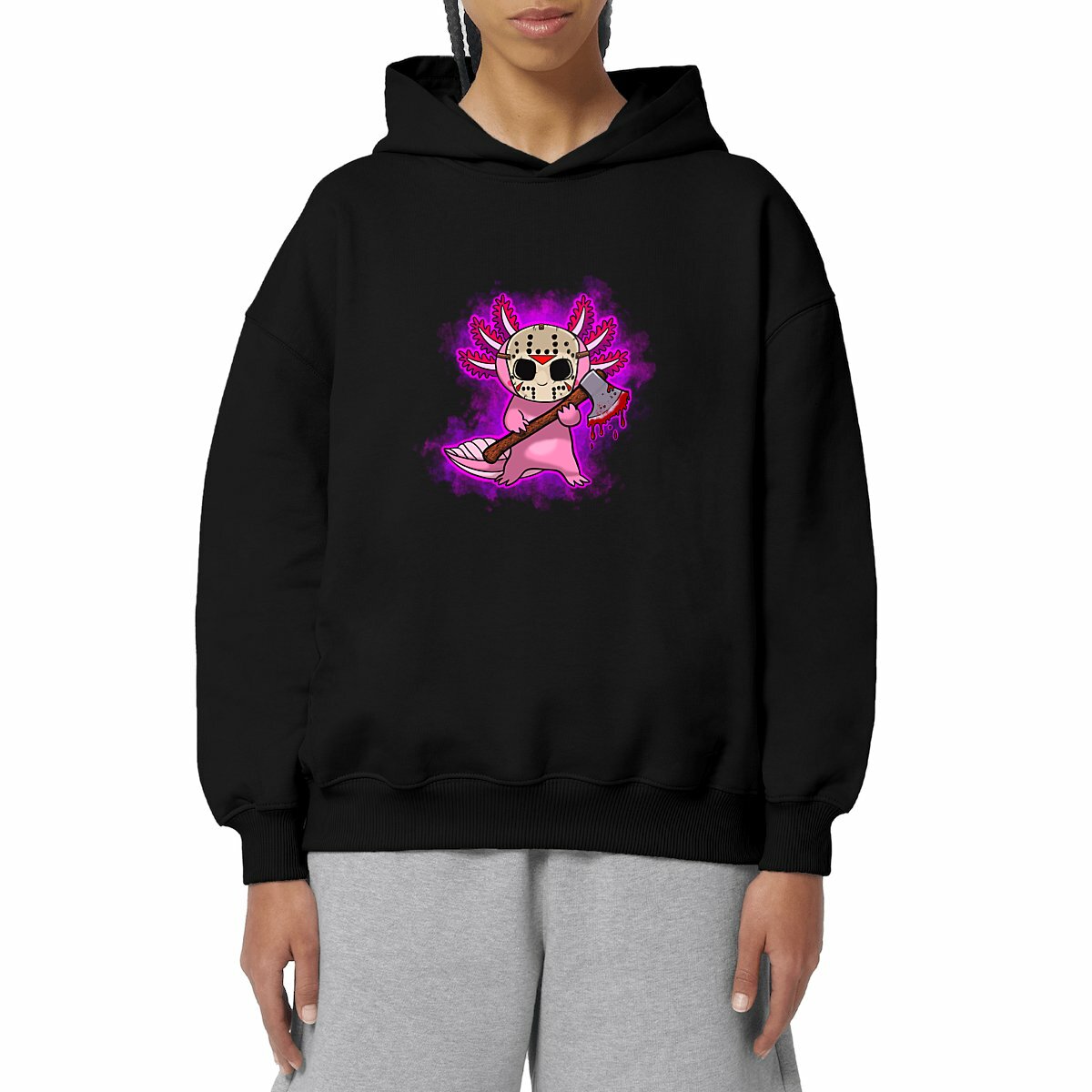 Axe-Olotl - Front Hit Unisex Oversized Hoodie