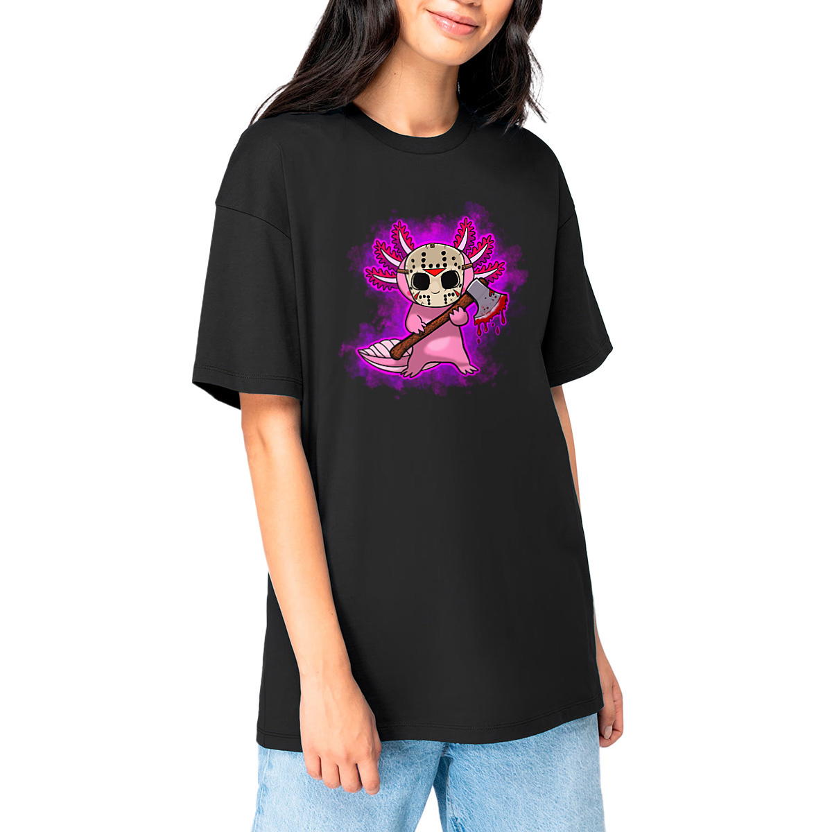 Axe-Olotl - Front Hit Unisex Oversized Tee