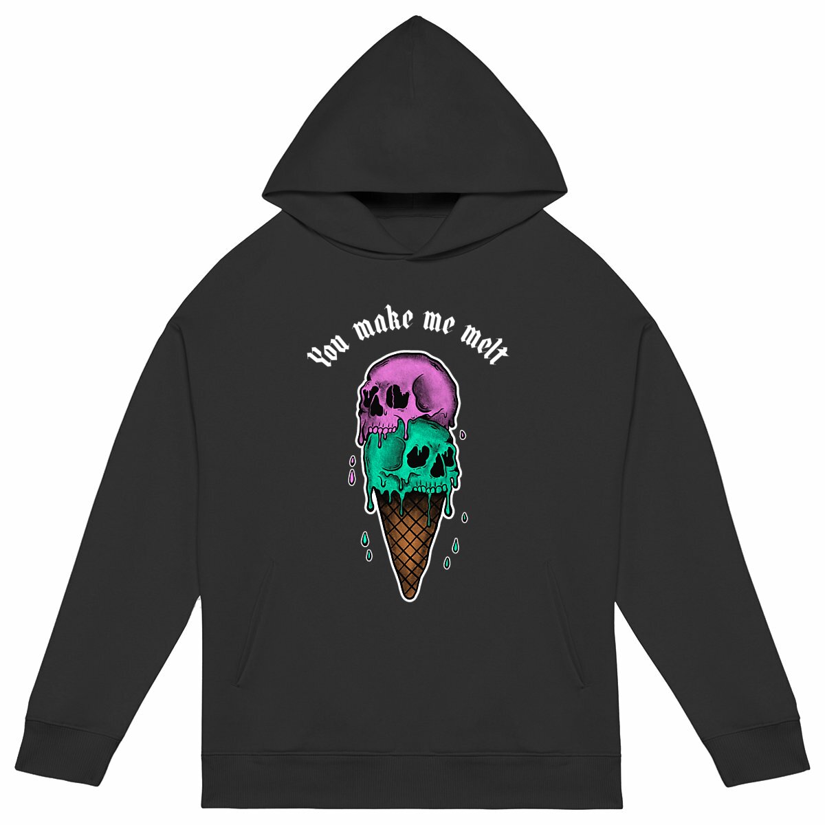 You make me melt - Front Hit Unisex Oversized Hoodie - Image