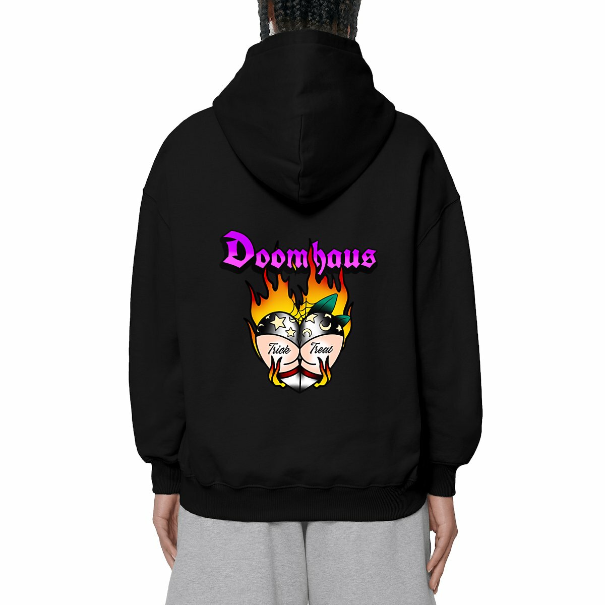 Trick or Treat - Front + Back Hit Unisex Oversized Hoodie