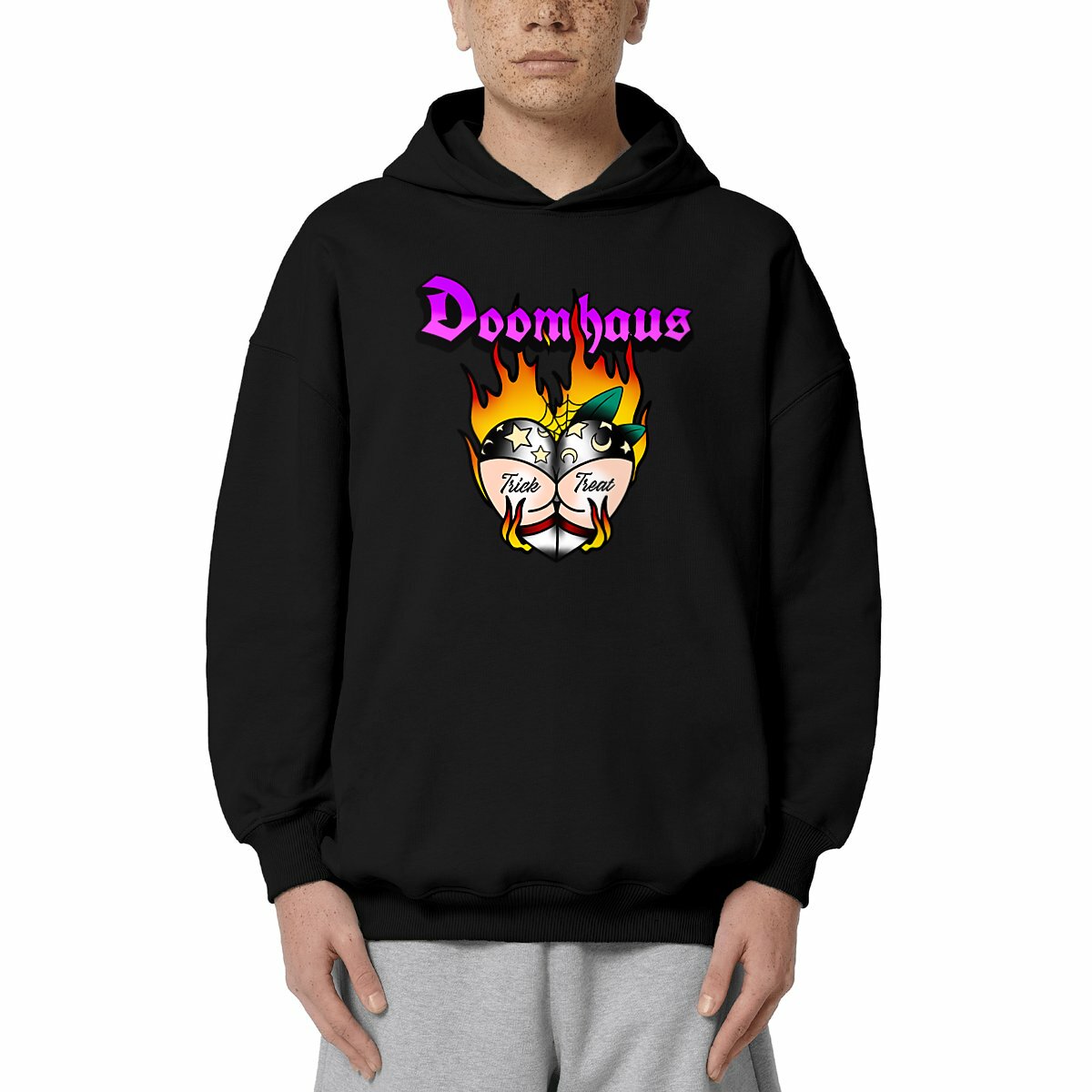 Trick or Treat - Front Hit Unisex Oversized Hoodie