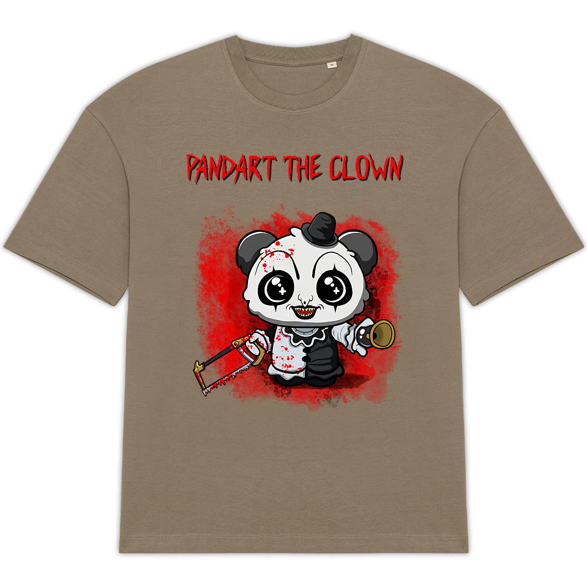 Pandart The Clown - Front Hit Unisex Oversized Tee - Image