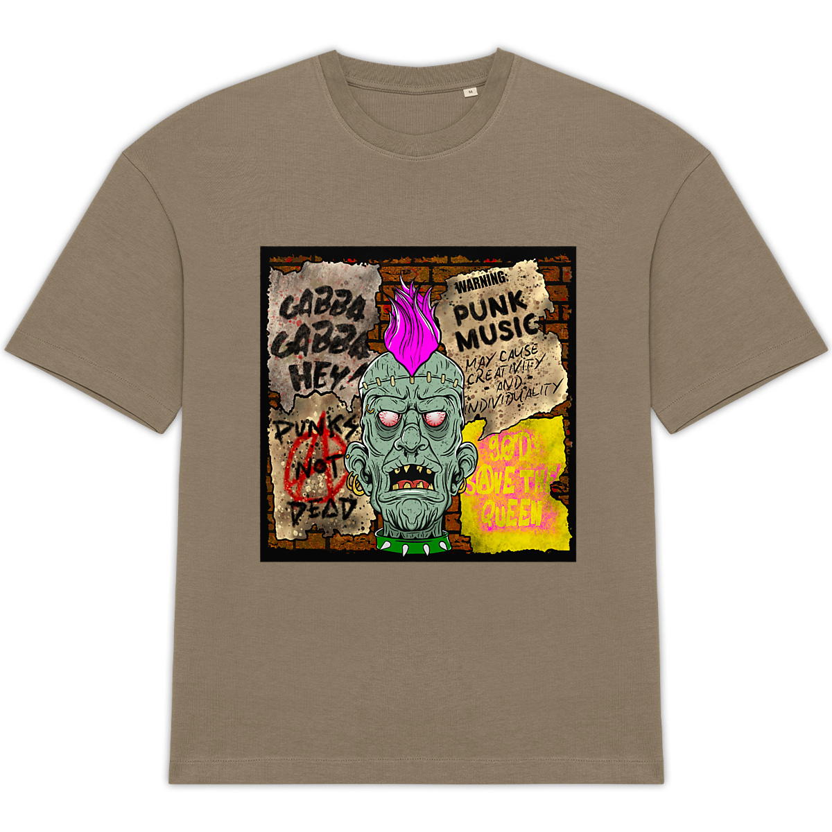 Frankenpunk - Front Hit Unisex Oversized Tee - Image