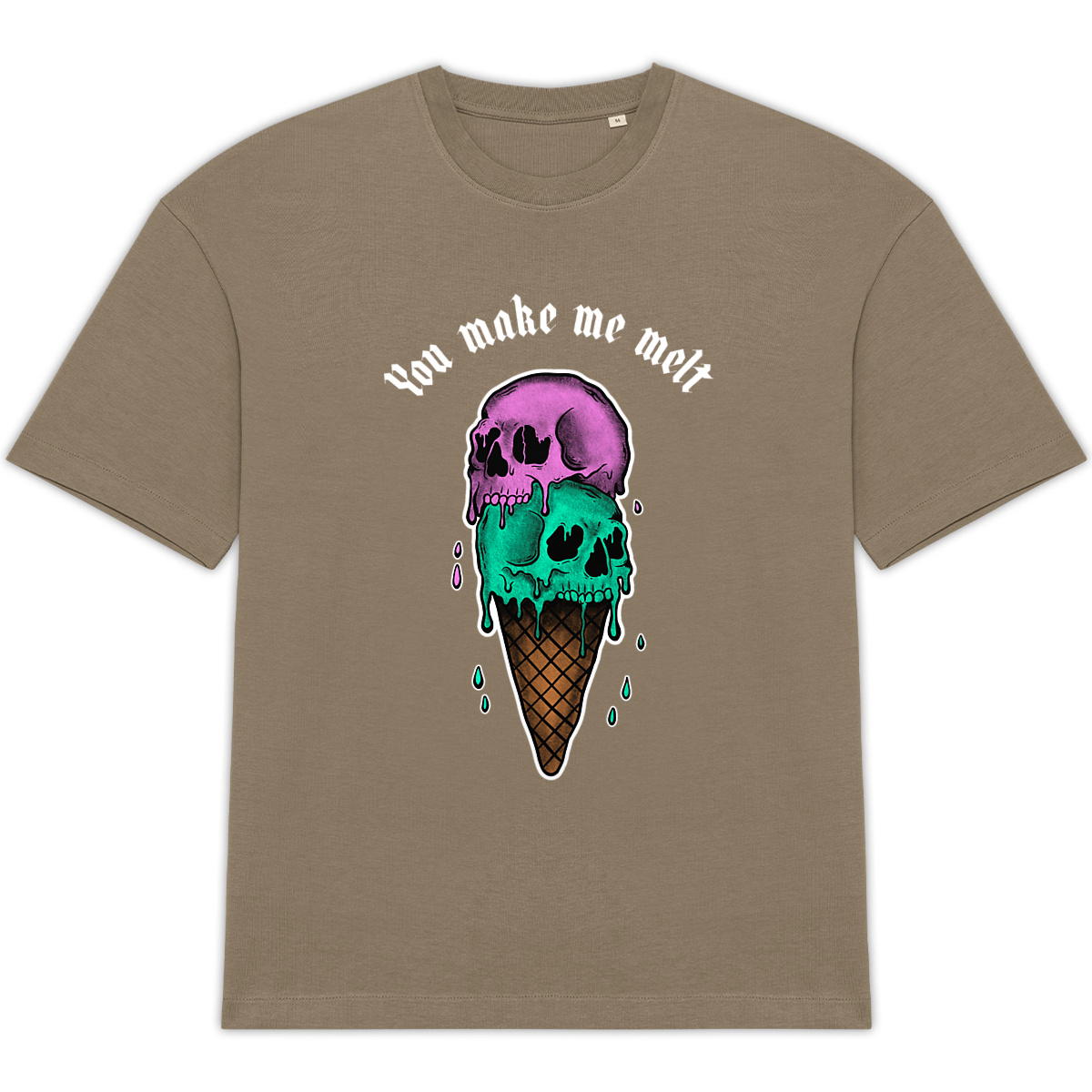 You make me melt - Front Hit Unisex Oversized Tee - Image